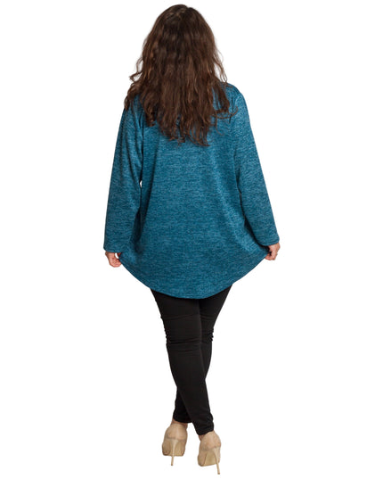 Tunică elegantă pentru femei - Mâneci spectaculoase cu buline