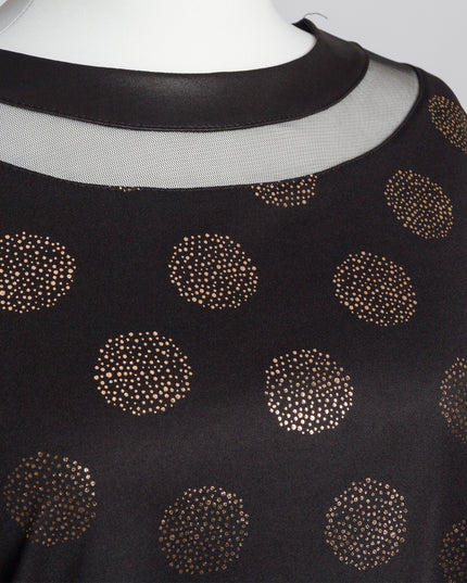 Tunică lejeră în mărimi mari cu accente din piele