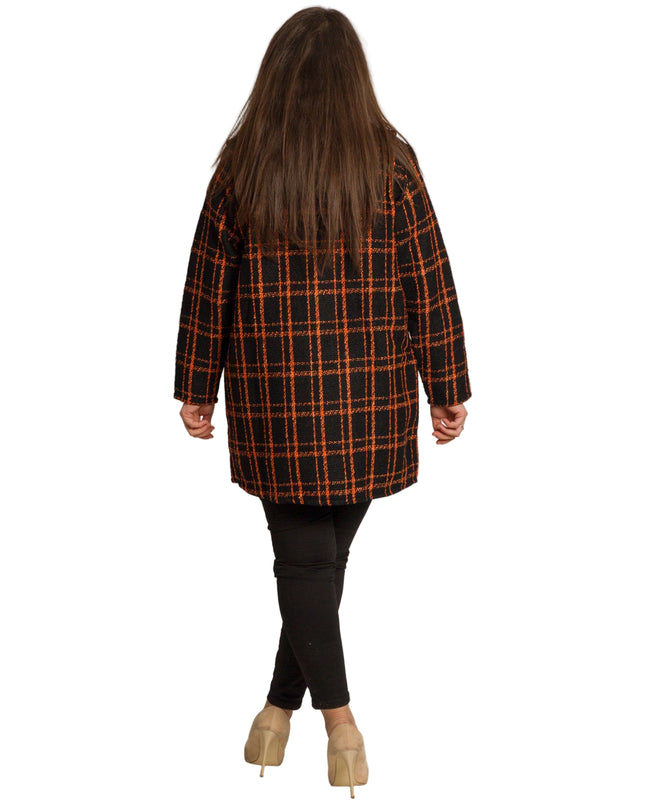 Cardigan elegant supradimensionat în culoarea mocha