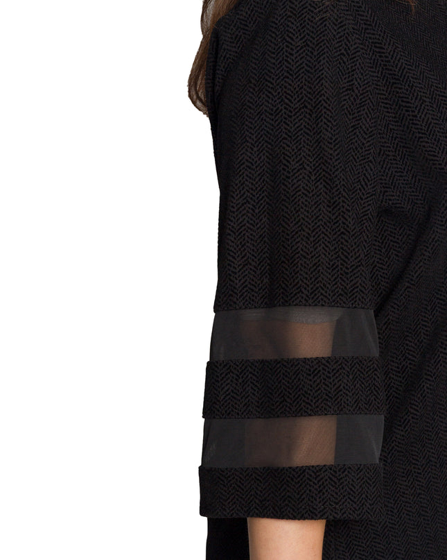 Jachetă maxi formală decorată cu elemente subtile cu sclipici