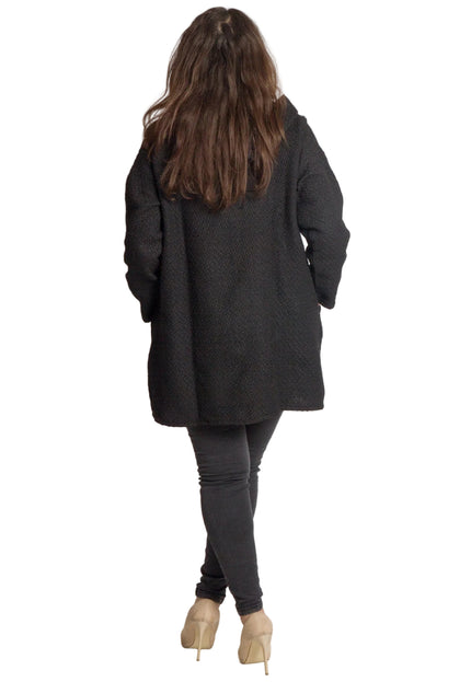 Cardigan elegant supradimensionat în culoarea mocha