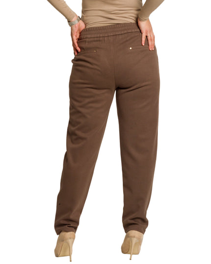 Pantaloni negri cu buzunare și legături, mărimi mari