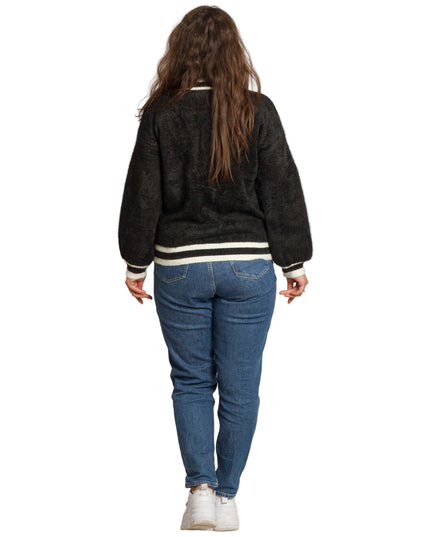 Cardigan elegant supradimensionat în culoarea mocha