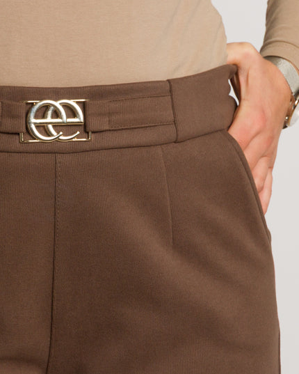 Pantaloni negri cu buzunare și legături, mărimi mari