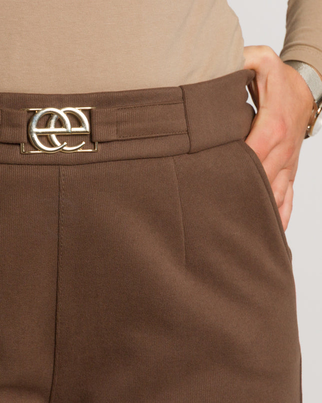 Pantaloni negri cu buzunare și legături, mărimi mari