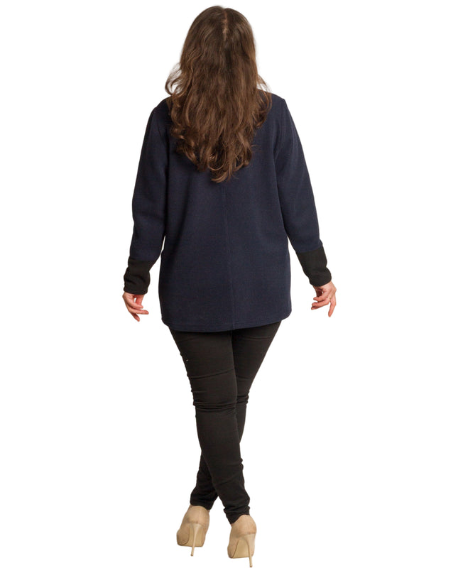 Jachetă de damă cenușie trandafiri cu fermoar și buzunare