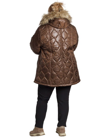 Jachetă de damă din burete cu glugă și buzunare