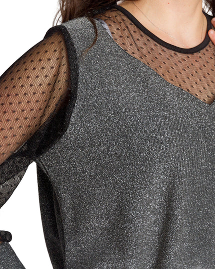 Tunică maxi formală cu tul și mâneci 3/4