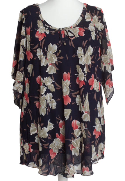 Tunică formală din șifon cu model floral