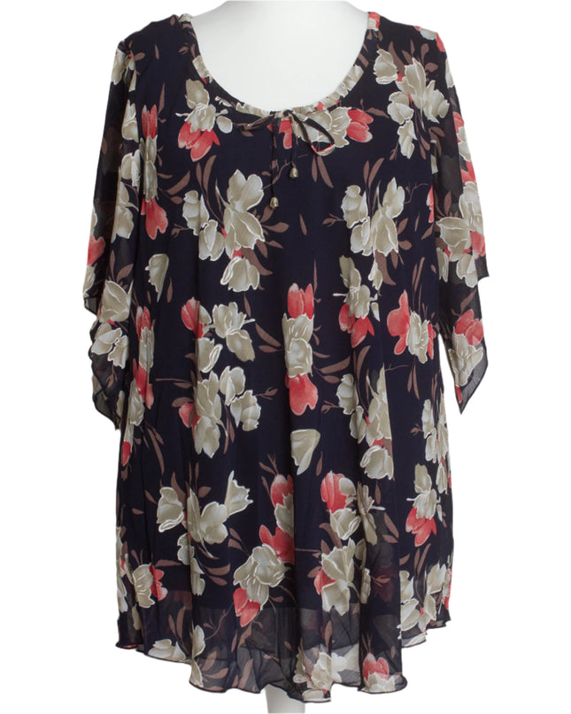 Tunică formală din șifon cu model floral