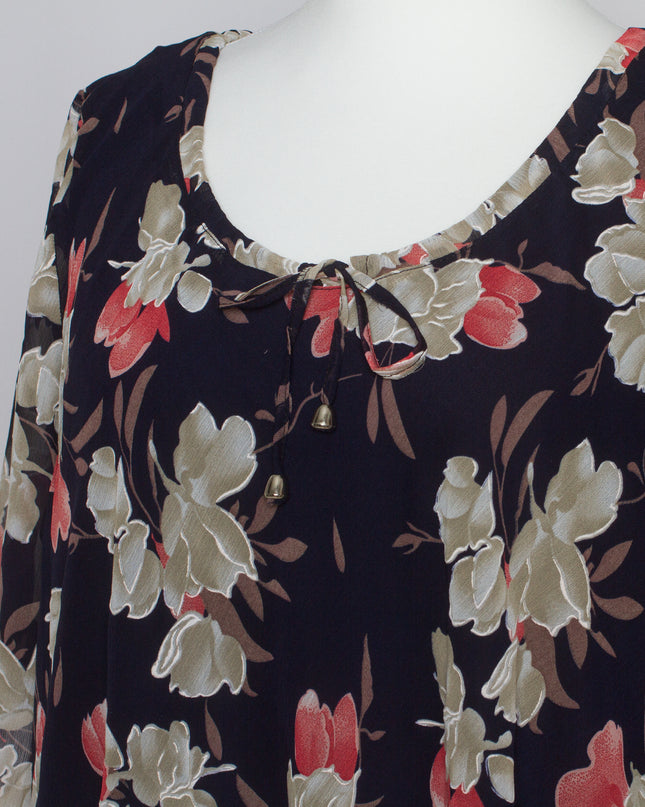 Tunică formală din șifon cu model floral