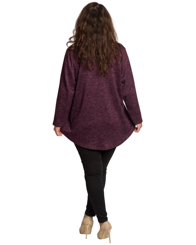 Tunică elegantă pentru femei - Mâneci spectaculoase cu buline