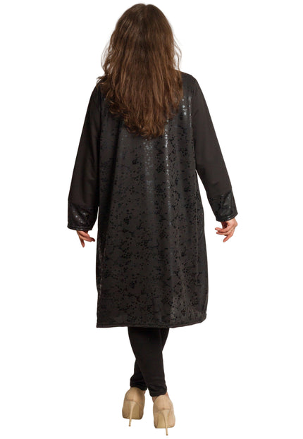 Cardigan elegant supradimensionat în culoarea mocha