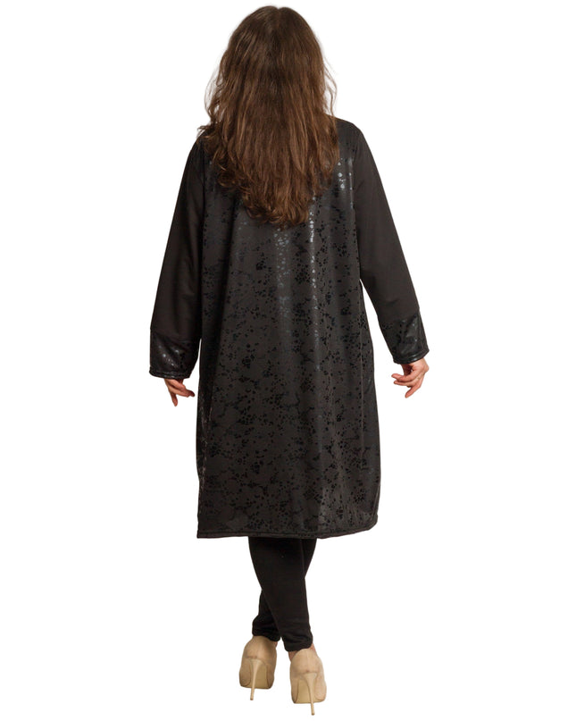 Cardigan elegant supradimensionat în culoarea mocha