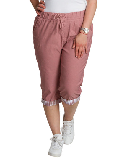 Pantaloni damă cu elastic și șnururi mărimi mari