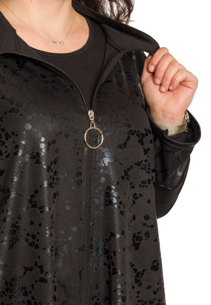 Cardigan elegant supradimensionat în culoarea mocha