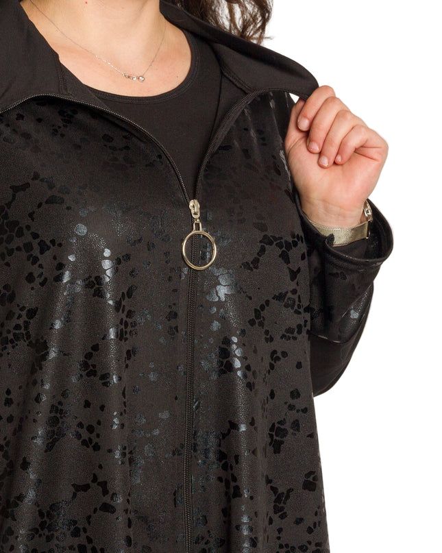 Cardigan elegant supradimensionat în culoarea mocha