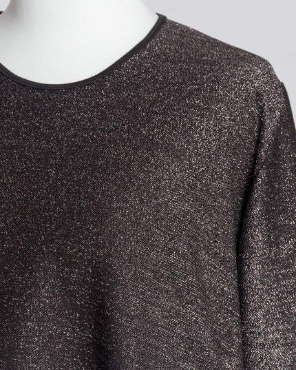 Tunică lejeră în mărimi mari cu accente din piele