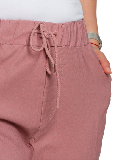 Pantaloni damă cu elastic și șnururi mărimi mari