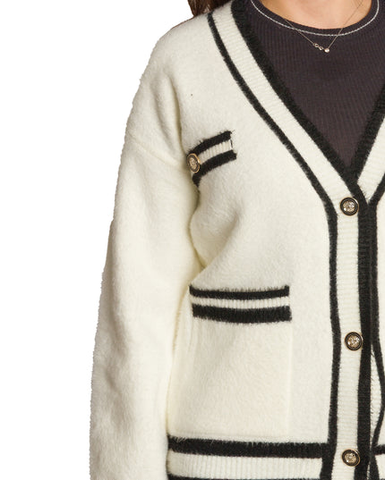 Cardigan elegant supradimensionat în culoarea mocha