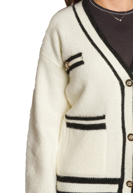 Cardigan elegant supradimensionat în culoarea mocha