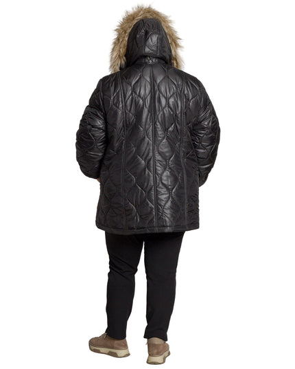 Jachetă de damă din burete cu glugă și buzunare