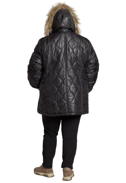 Jachetă de damă din burete cu glugă și buzunare