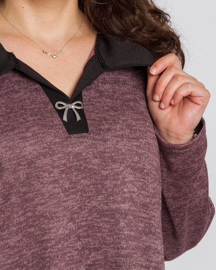 Tunică elegantă pentru femei - Mâneci spectaculoase cu buline