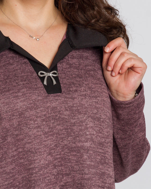 Tunică elegantă pentru femei - Mâneci spectaculoase cu buline