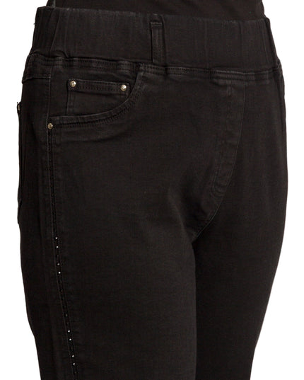 Blugi de damă cu elastic și șireturi, mărimi mari