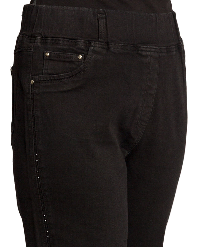 Blugi de damă cu elastic și șireturi, mărimi mari