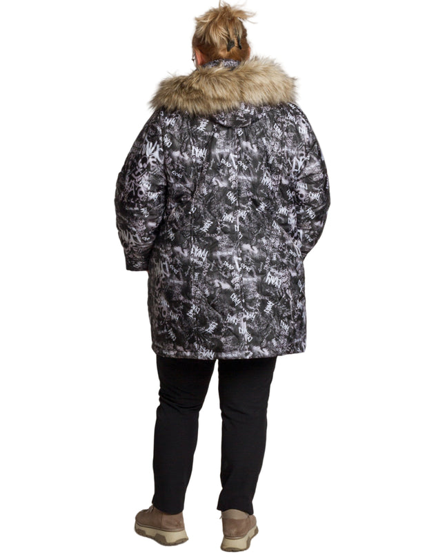 Jachetă de damă din burete cu glugă și buzunare