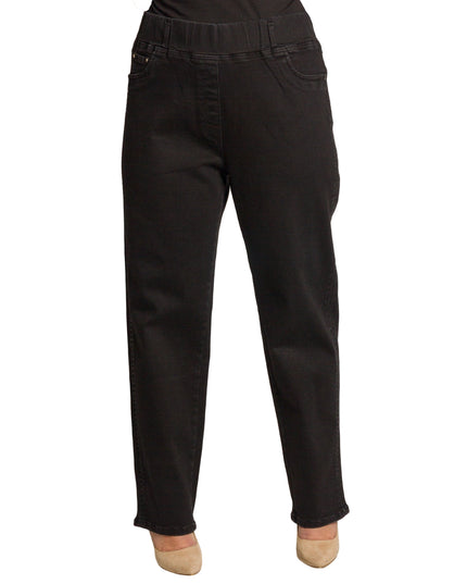 Blugi de damă cu elastic și șireturi, mărimi mari