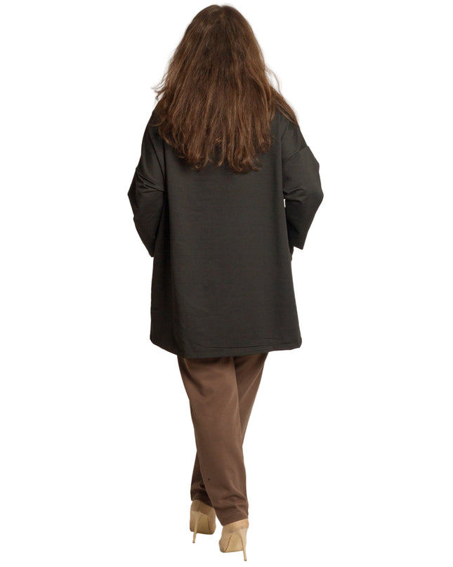 Set maxi pentru femei, verde, cu bluză și pantaloni colorați