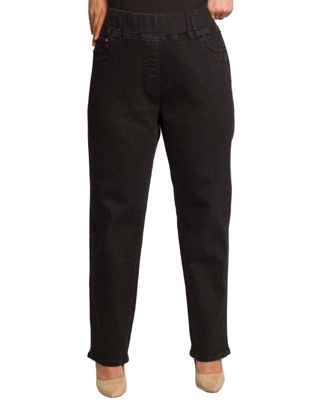 Blugi de damă cu elastic și șireturi, mărimi mari