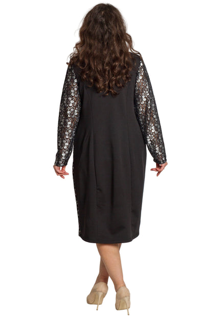 Rochie decupată din șifon cu flori mov