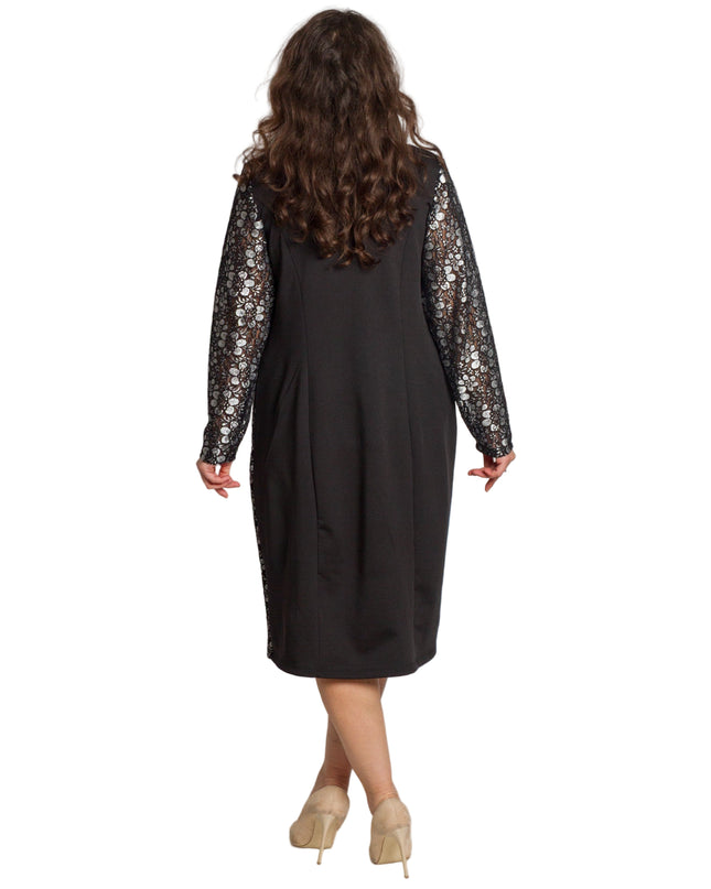 Rochie decupată din șifon cu flori mov