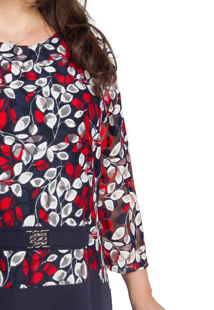 Rochie de vară din șifon, mărime maxi, cu motive florale