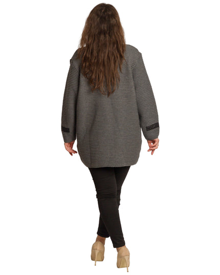 Cardigan elegant supradimensionat în culoarea mocha