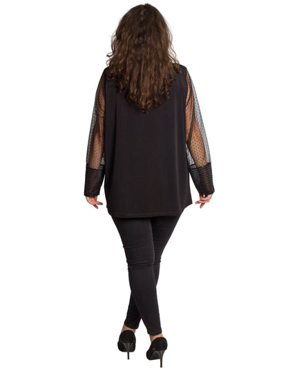 Tunică maxi formală cu tul și mâneci 3/4