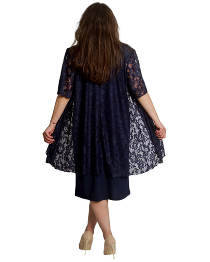 Set elegant de mască pentru femei, format din rochie și jachetă din dantelă