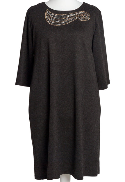 Rochie lungă elegantă, mărimi mari - Model floral