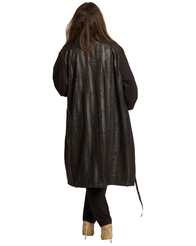 Cardigan elegant supradimensionat în culoarea mocha