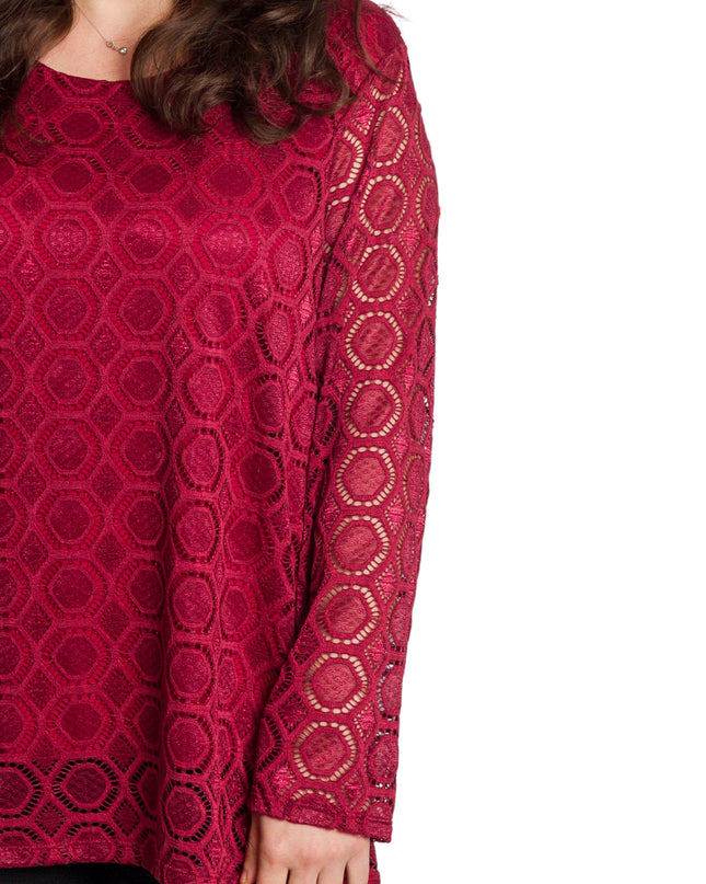 Tunică elegantă pentru femei - Mâneci spectaculoase cu buline