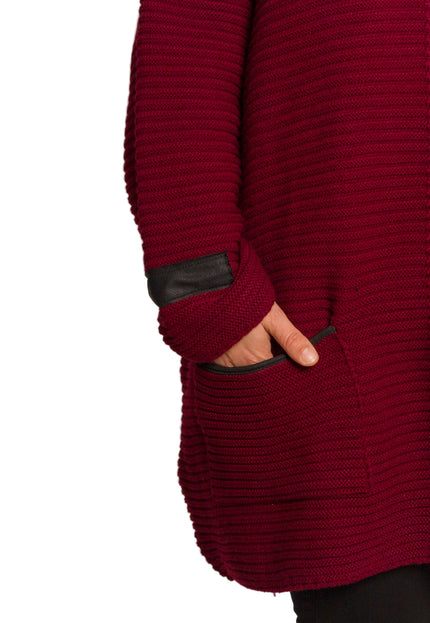Cardigan elegant supradimensionat în culoarea mocha