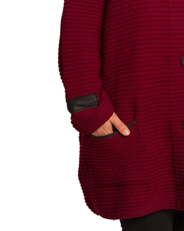 Cardigan elegant supradimensionat în culoarea mocha