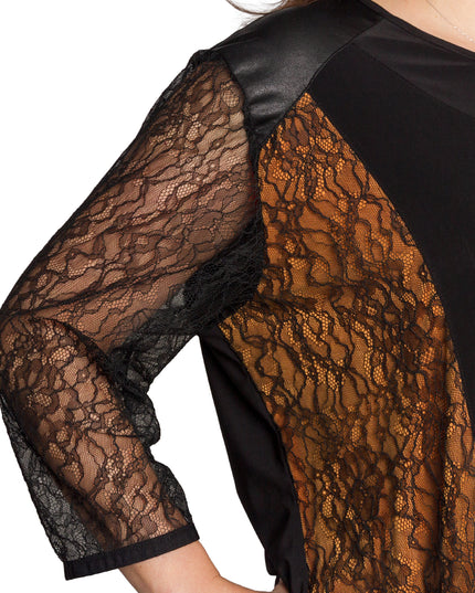 Tunică elegantă pentru femei - Mâneci spectaculoase cu buline