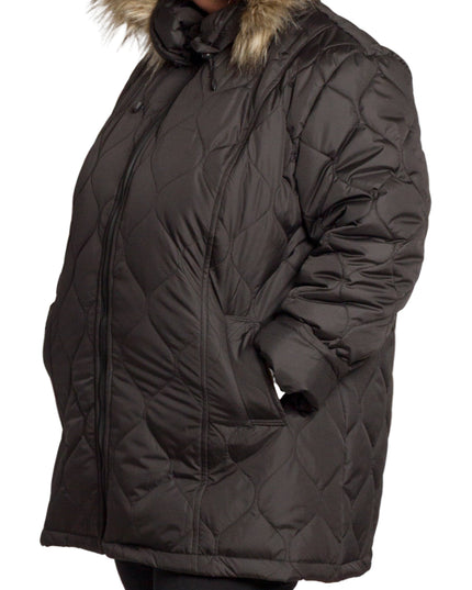 Jachetă de damă din burete cu glugă și buzunare