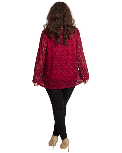 Tunică elegantă pentru femei - Mâneci spectaculoase cu buline