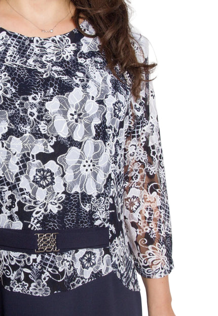 Rochie de vară din șifon, mărime maxi, cu motive florale